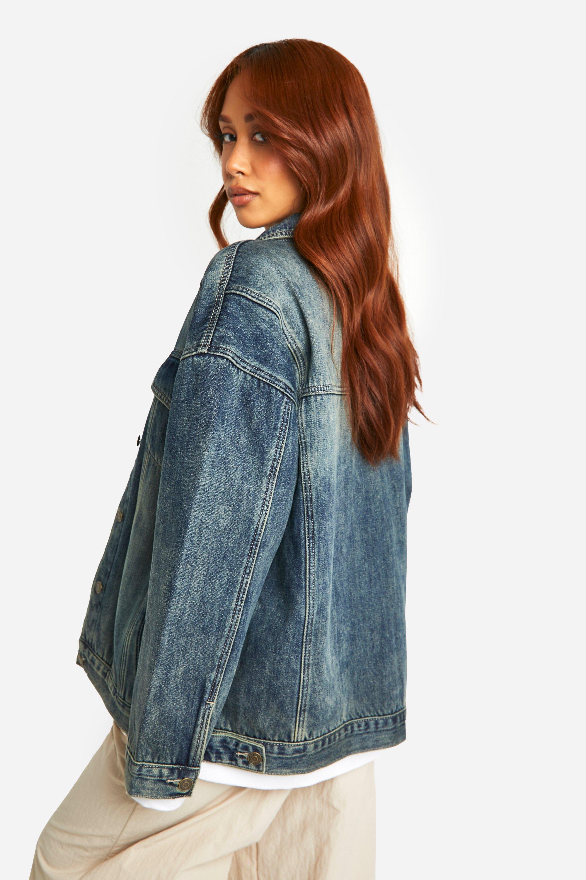 Boohoo fashion red denim jacket